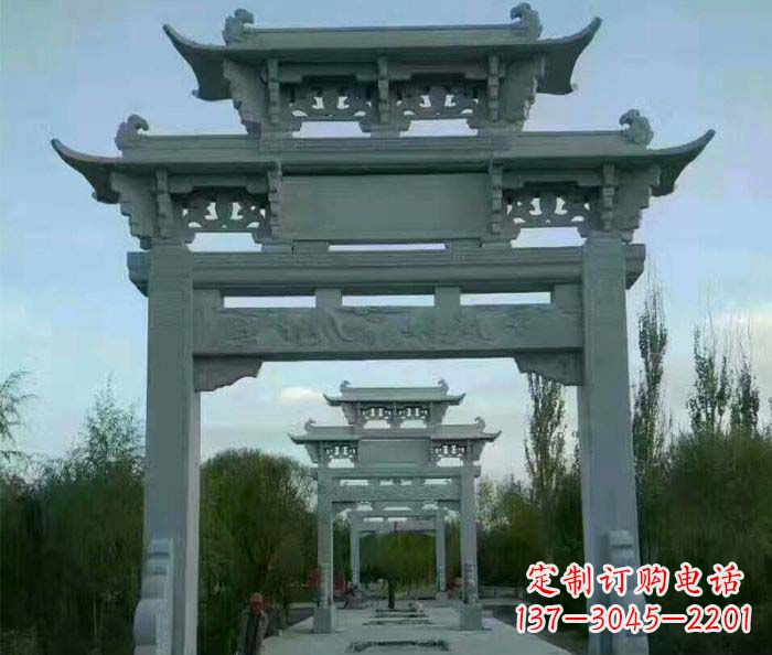 厦门牌坊雕塑精美大理石雕塑艺术