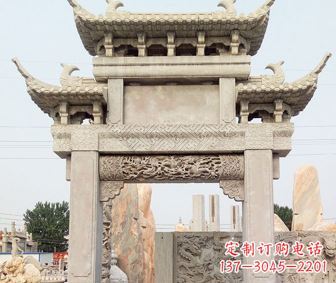 厦门特色大理石牌坊石雕