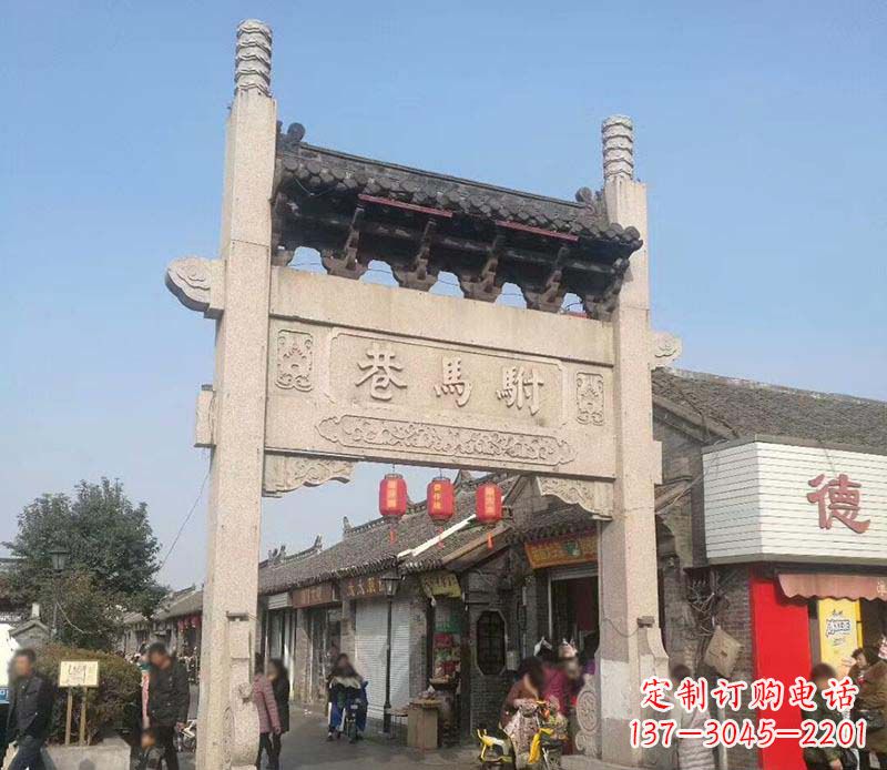 厦门单门石牌坊石雕_1