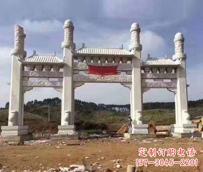 厦门道路大理石牌坊 (2)
