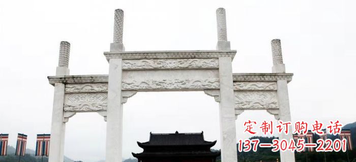 厦门领雕塑-定制道路牌坊雕塑