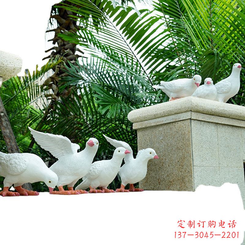 厦门雕像上的鸽子
