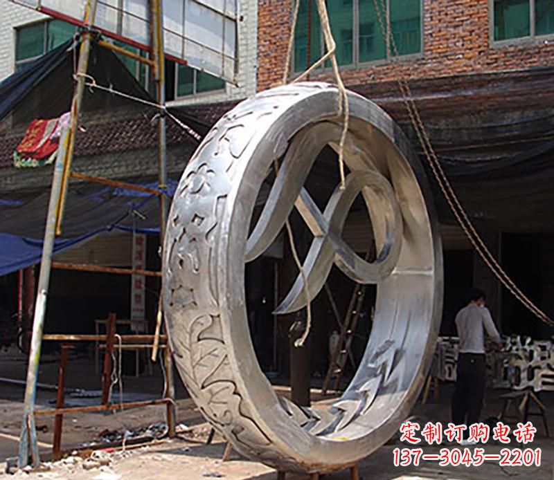 厦门精致环形不锈钢景观雕塑