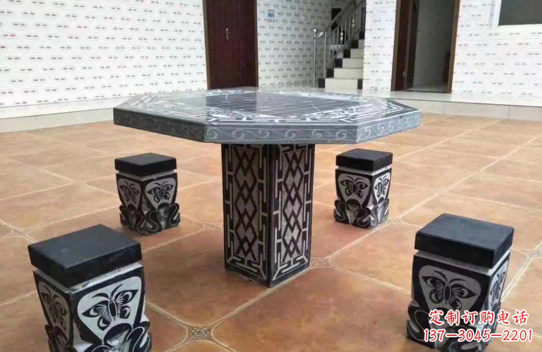 厦门多边形仿古石桌凳