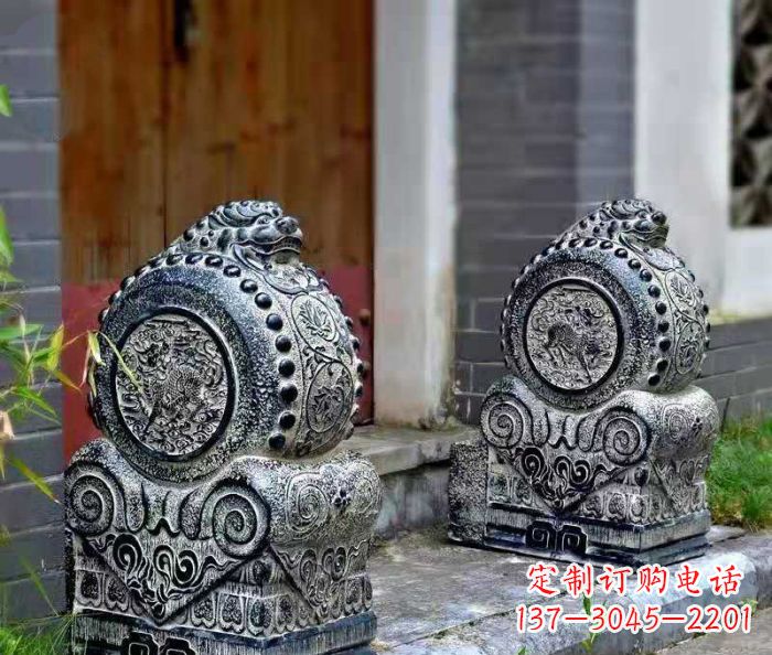 厦门精美仿古抱鼓石门墩雕塑