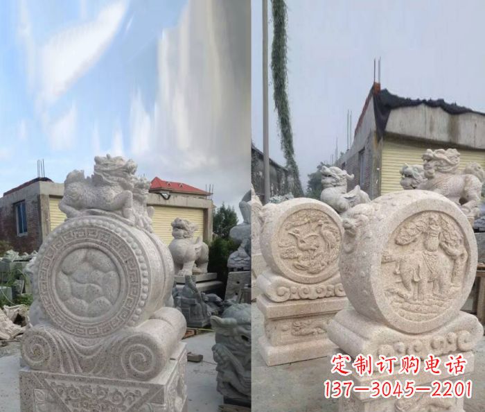 厦门仿古抱鼓石门墩雕塑