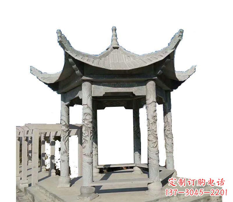 厦门传统风格凉亭石雕