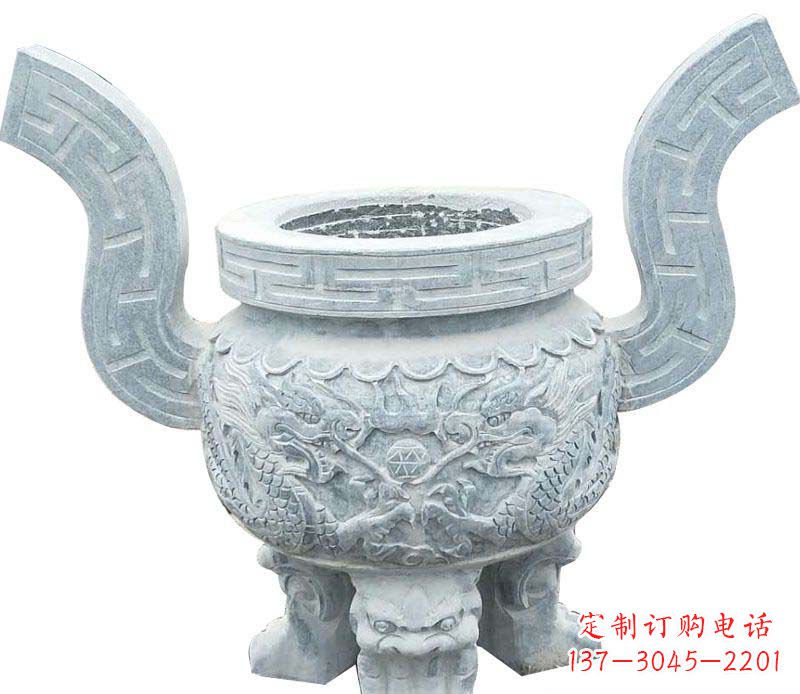 厦门仿古三足香炉石雕