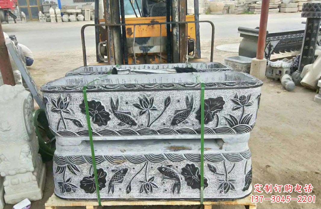 厦门精美古典仿古石水缸雕塑
