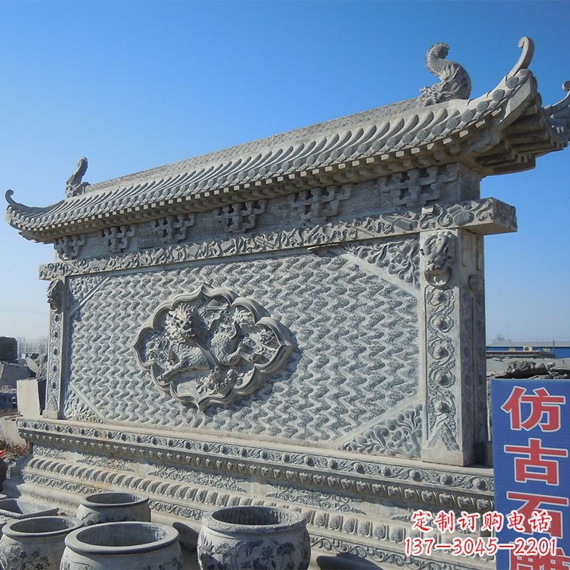厦门仿古石雕影壁墙