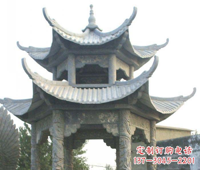 厦门仿古双层石雕凉亭