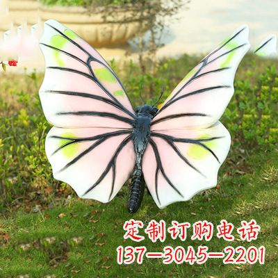 厦门仿真蝴蝶_浅粉白色款80x76x40