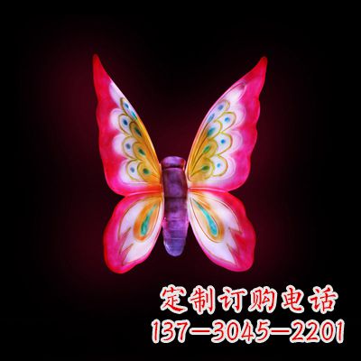 厦门仿真蝴蝶_小号红色发光款37x48x20