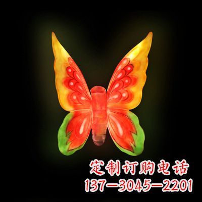 厦门精美小号黄色发光蝴蝶雕塑