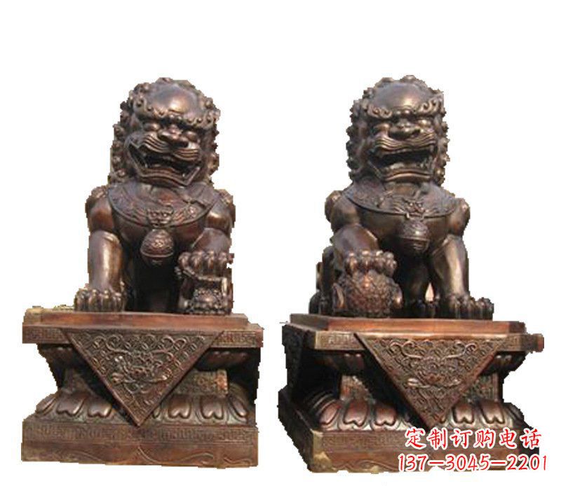 厦门公司汇丰狮子铜雕塑摆件 (2)