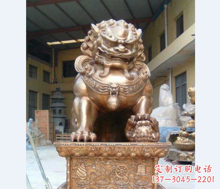 厦门公司汇丰狮子铜雕塑摆件