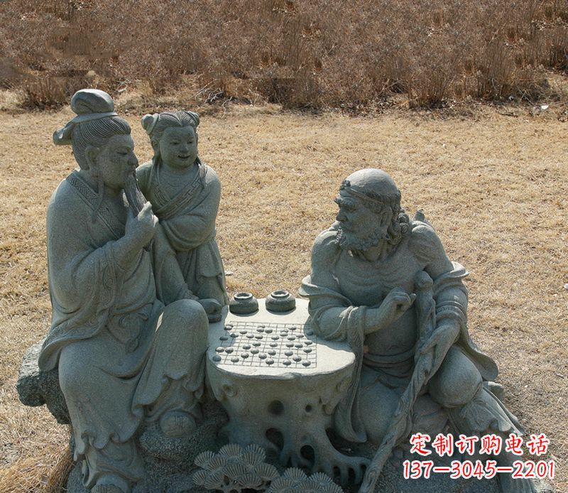 厦门八仙下棋铜雕塑