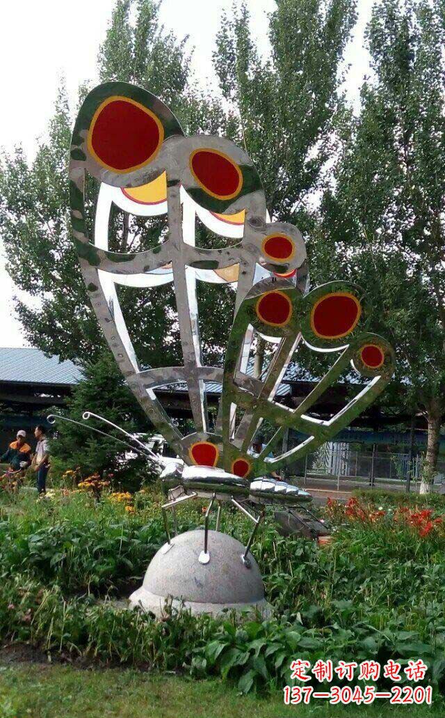 厦门现代艺术不锈钢蝴蝶雕塑