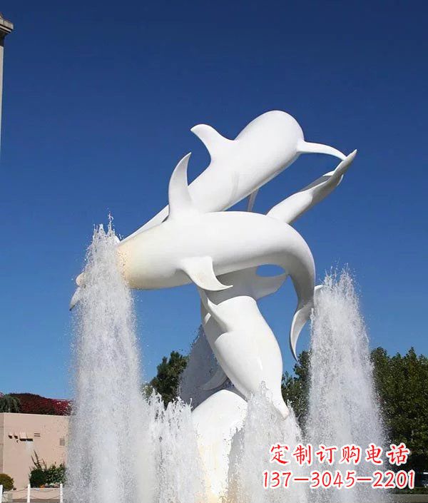 厦门完美纪念,精致的不锈钢海豚雕塑