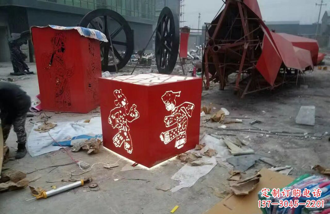 厦门高品质不锈钢皮影戏人物雕塑