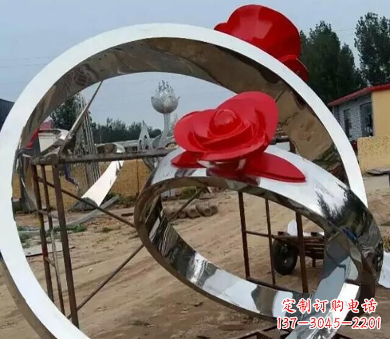 厦门精致的不锈钢戒指雕塑