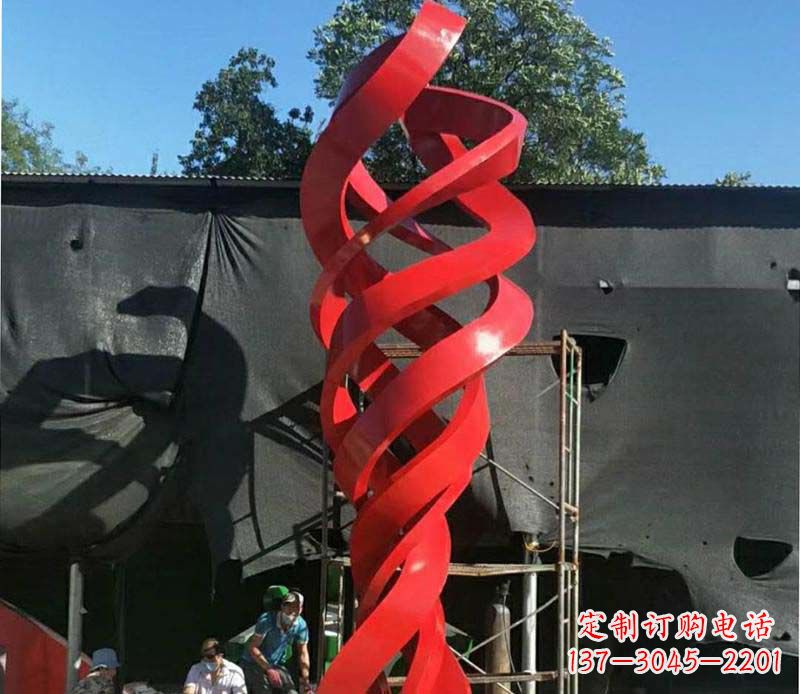 厦门高端不锈钢螺旋飘带景观雕塑