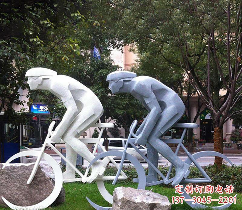 厦门装饰型不锈钢骑自行车雕塑