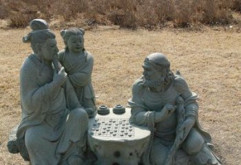 厦门八仙下棋铜雕塑