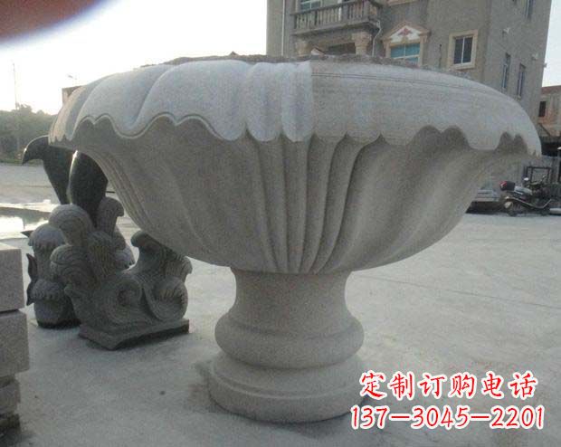 厦门高端大理石花盆雕塑