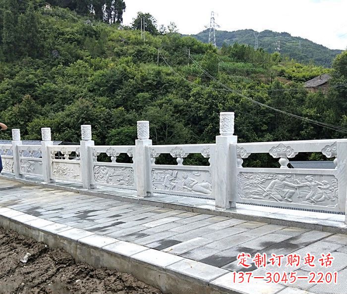 厦门专为公园景观定制的大理石栏板石雕