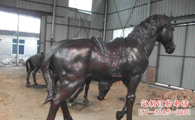 厦门公园铜马动物铜雕