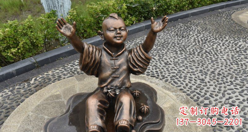 厦门精致雕塑，匠心创造——小男孩铜雕