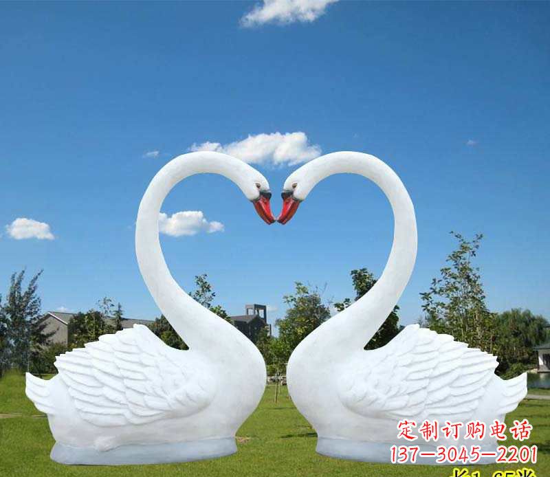 厦门玻璃钢仿真天鹅雕塑