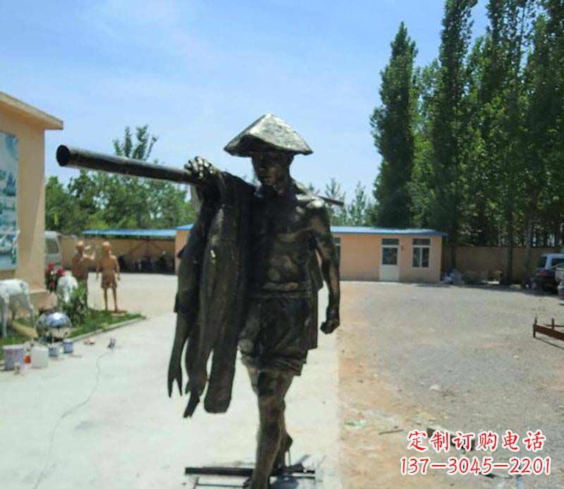 厦门传承古老文化的渔民雕塑