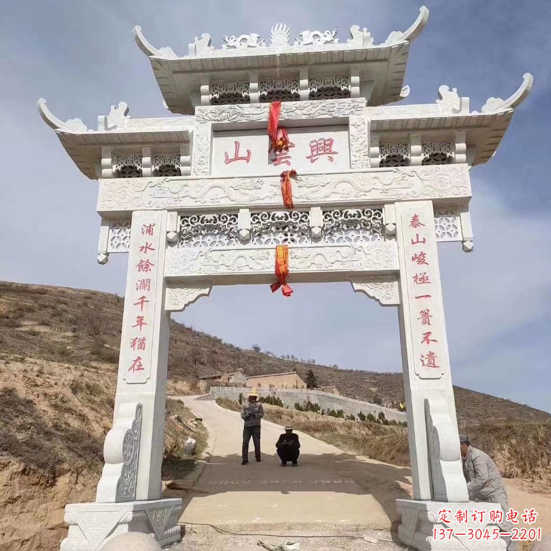 厦门传统玉石牌楼雕塑