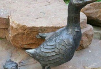 厦门动物雕塑——精致铜质鸭子雕塑