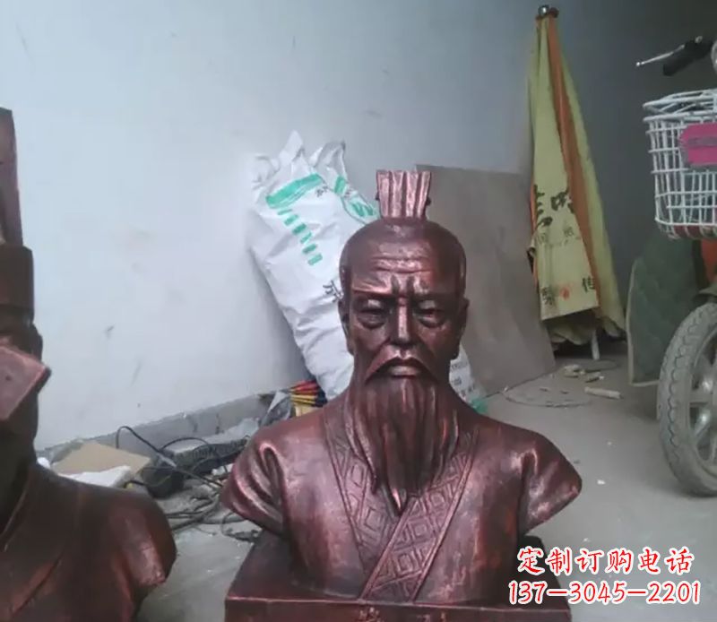 厦门管仲古代人物胸像铜雕