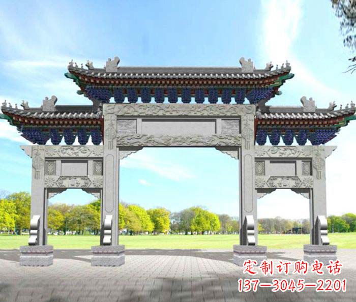 厦门广场景观大理石牌楼石雕