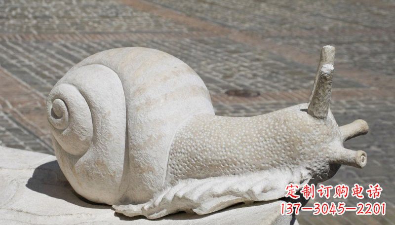 厦门汉白玉蜗牛动物石雕
