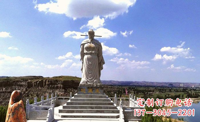 厦门景区古代名人赵匡胤石雕