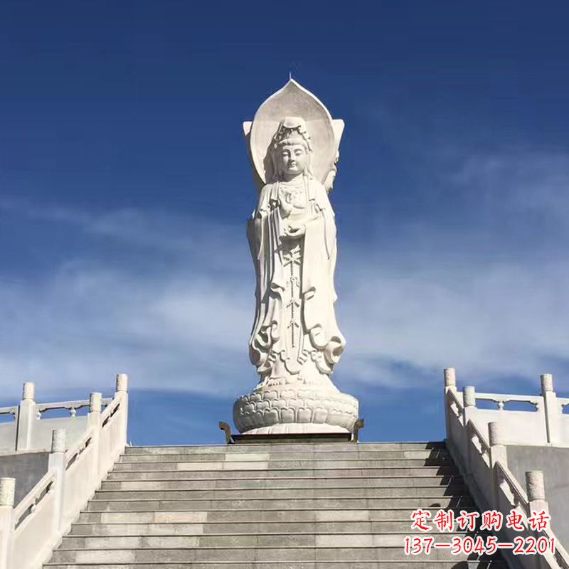 厦门专业定制三面观音石雕景观雕塑