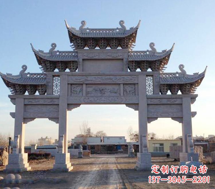 厦门传承创新，老石牌坊雕塑定制