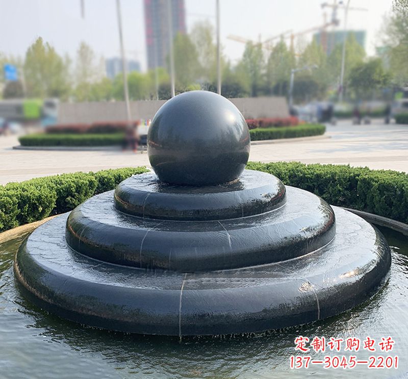 厦门临沂石雕风水球喷泉