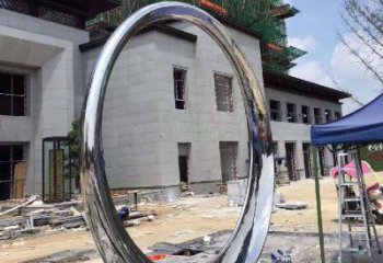 厦门镜面圆环不锈钢雕塑112
