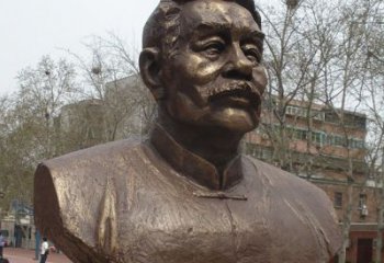 厦门鲁迅胸像名人铜雕是中领雕塑公司定制的一款…