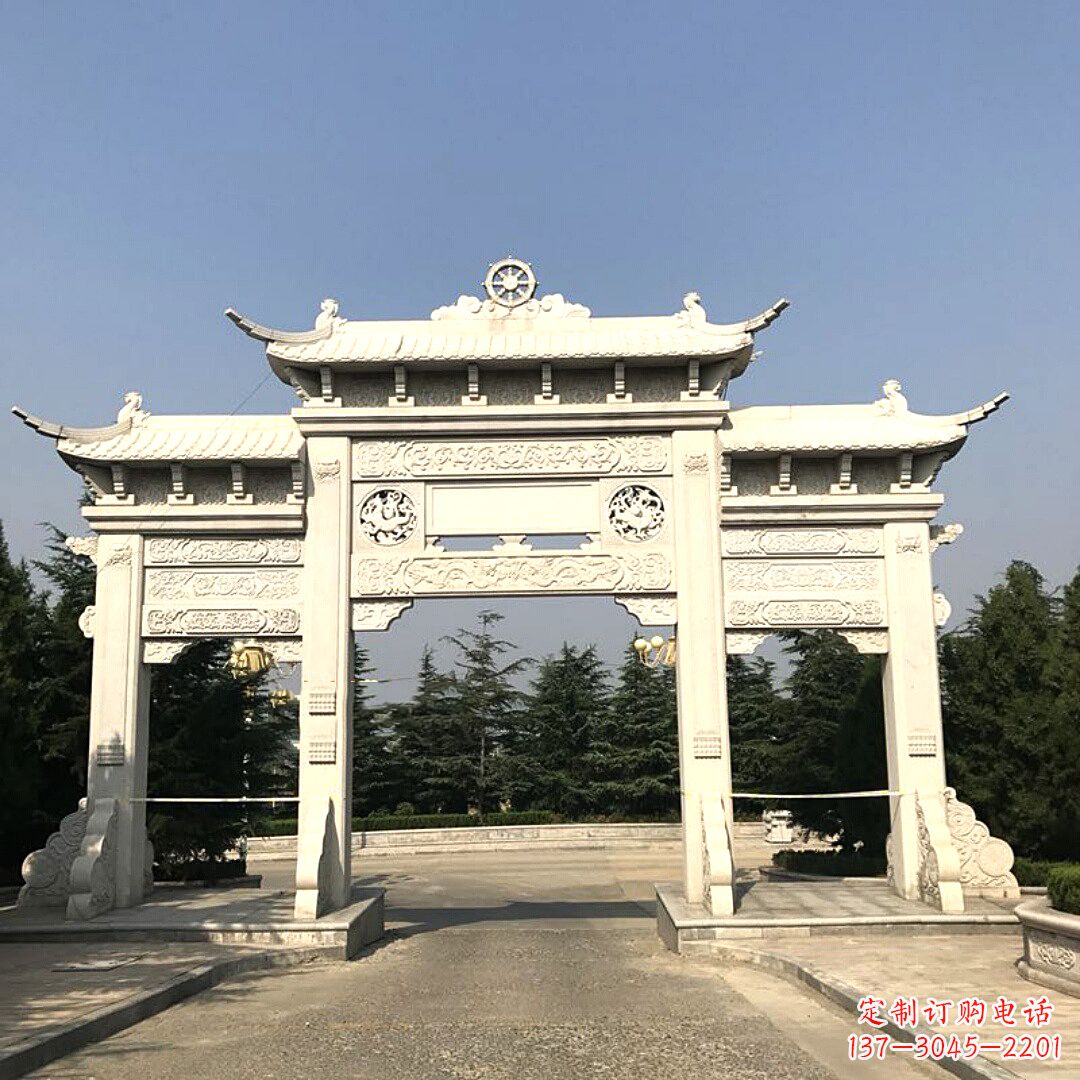 厦门精致牌坊柱座石雕服务,古色古香装点璀璨文化