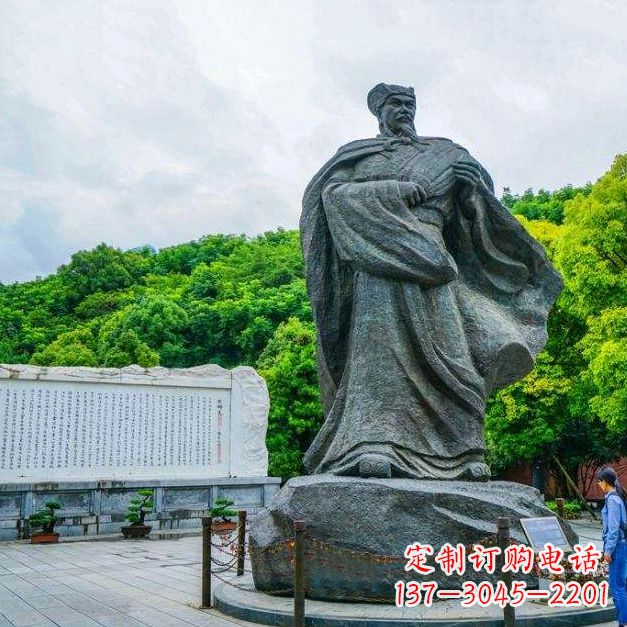 厦门三国名人诸葛亮雕塑-公园景区历史名人雕塑