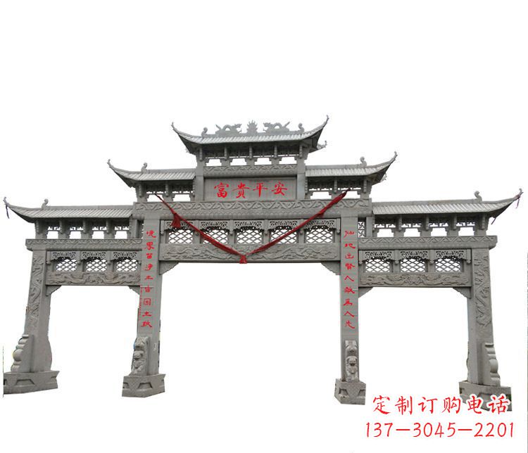 厦门三门牌坊石雕:让您的空间增添宁静优雅