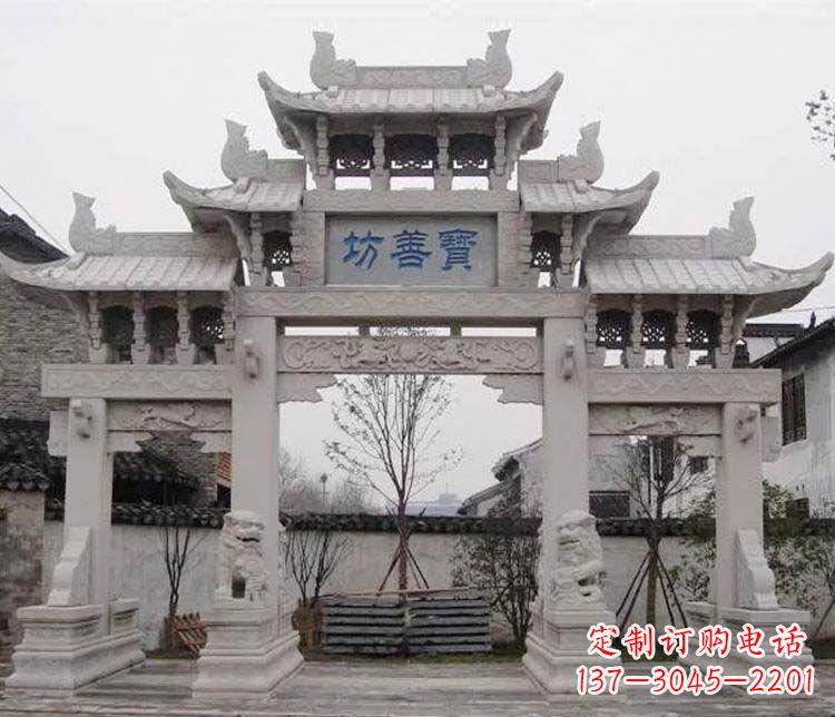 厦门领雕塑:精美石牌坊石雕艺术品