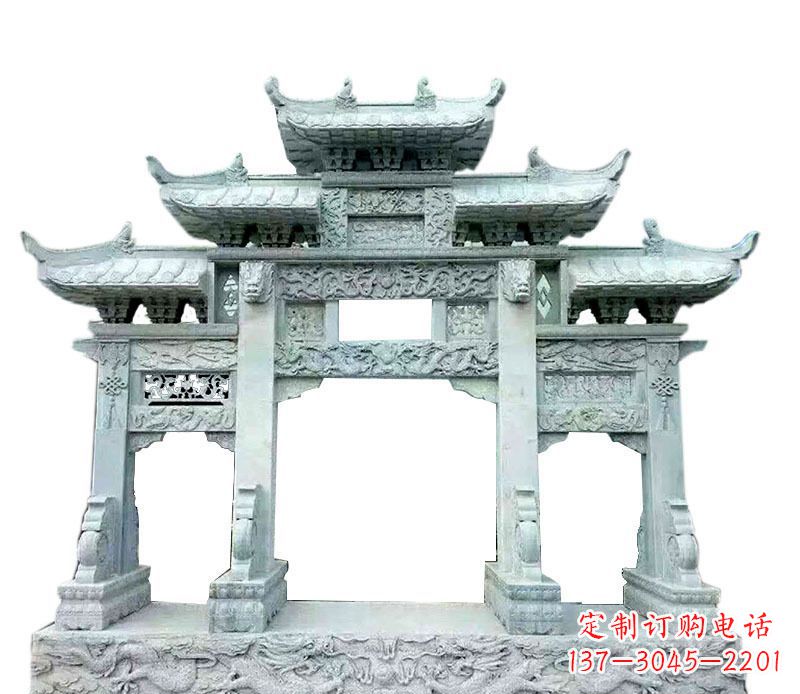 厦门中领雕塑仿古牌坊石雕定制